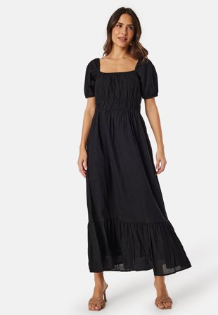 BUBBLEROOM - Short Sleeve Cotton Maxi Dress - XS