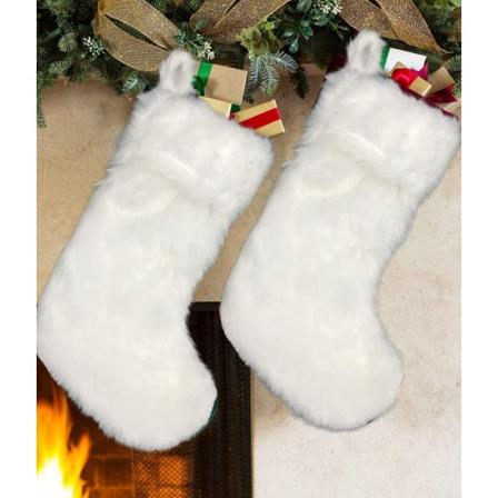 2-pack 18 tums snövita julstrumpor i konstpäls