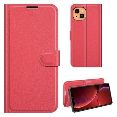 Klassisk iPhone 13 flip etui - Rød