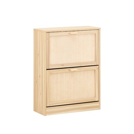 SoBuy puun väri kenkäkaappi kanssa 2 ovea 24x59.99x80.01cm, toiminnallinen FSR160-N