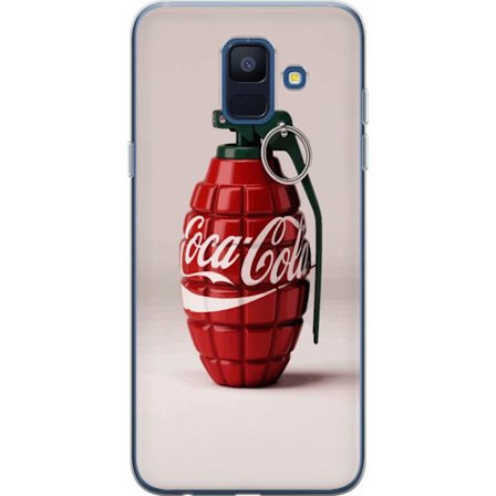 Kompatibelt Mobildeksel til Samsung Samsung Galaxy A6 (2018) Kunstnerisk illustrasjon av Coca Cola granateple i rødt og grønt, pop art inspirert mot