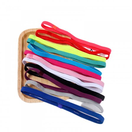 14 stk. elastiske sportspandebånd tynde elastiske træningshovedbånd skridsikre strækbare svedbånd til mænd og kvinder løb jogging