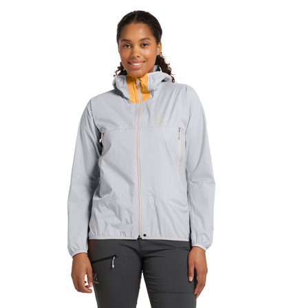 Haglöfs L.I.M PROOF Jacket Women Concrete/Soft Orange - Damen - M