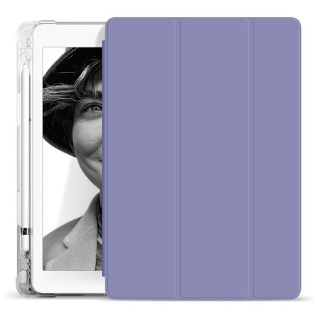 Etui til iPad 9.7" 5/6/air1/air2 lavendel lilla transparent læder