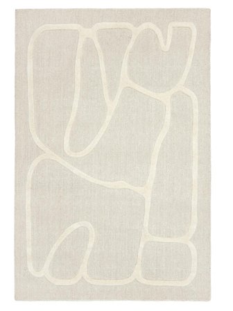 Aura 160X230 Ivory White/White Wool Rug