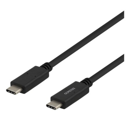 DELTACO USB-C till USB-C kabel 5 Gbit/s 1m