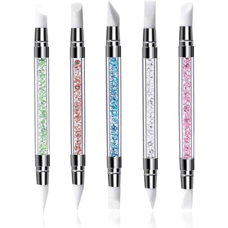 5 stk. Silikone Neglebørster, Gel Skulpturbørste, Silikone Modellering Børste Sæt, Dobbelt Hoved DIY Manicure Værktøj