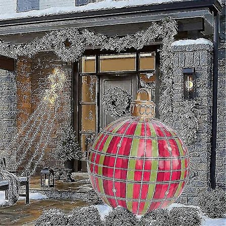 Stor jule PVC oppustelig dekoreret bold, jule oppustelige udendørsdekorationer-MXBC Q4