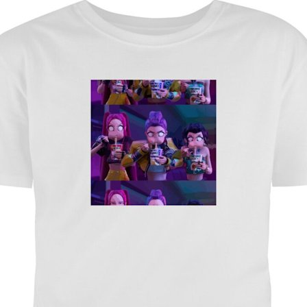 T-Shirt Demon Hunters KPop figur med mörk aura