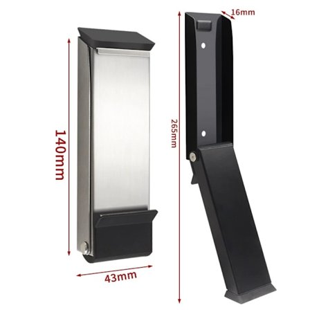 Dörrstopp, Dörrstopp utan borrning för att hålla dörren öppen, Enkel fotmanövrerad dörrhållare, Nederkant av dörr (Svart x 1-pack)