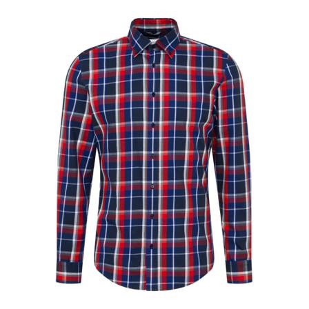 Seidensticker Business Shirt Slim , Blauw , Heren , Maat: S