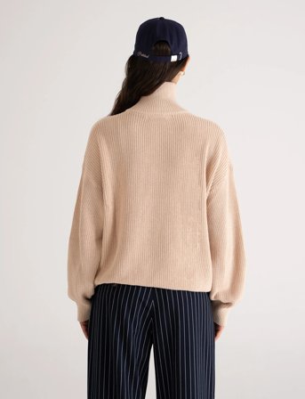 Prohibited Scout Knit Half-Zip - Beige - XL