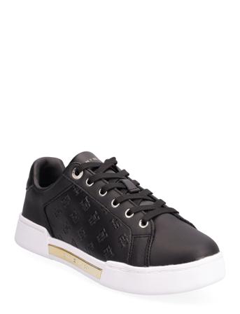 Embossed Monogram Sneaker Matalavartiset Sneakerit Tennarit Musta Tommy Hilfiger