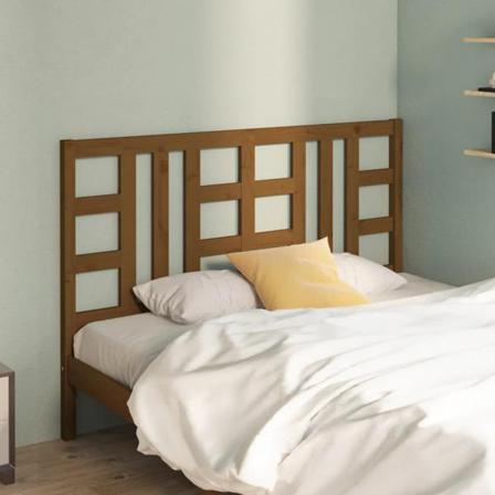 Vidaxl Sänggavel Honungsbrun 146x4x100 Cm Massiv Furu Brun