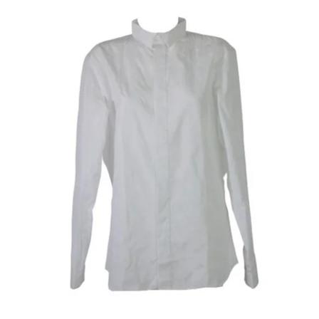 Dior Vintage Pre-owned Cotton Shirt Hvid, Dame Vintage Overdele, Størrelse: L