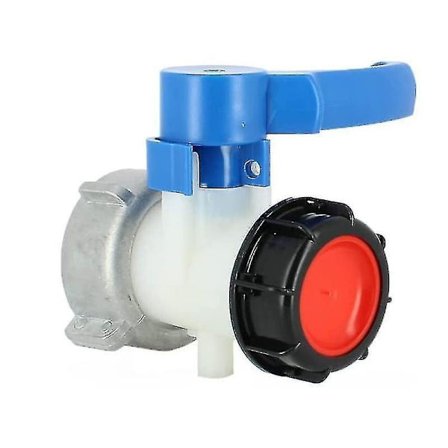 Butterfly Valve With Aluminum Floating Nut For 1000 Liter Ibc Tank, S75x6 Nut And S60x6 Outlet
