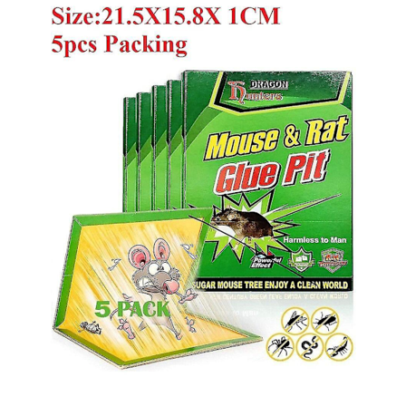 5/10 stk. Musebrett Klebrig Musefelle Høy Effektiv Gnager Rotte Insektsfanger Skadedyrbekjempelse