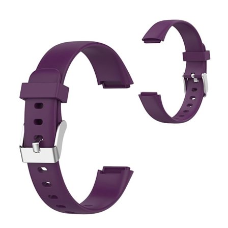 Fitbit Luxe klockarmband i silikon - Mörklila / Storlek: L