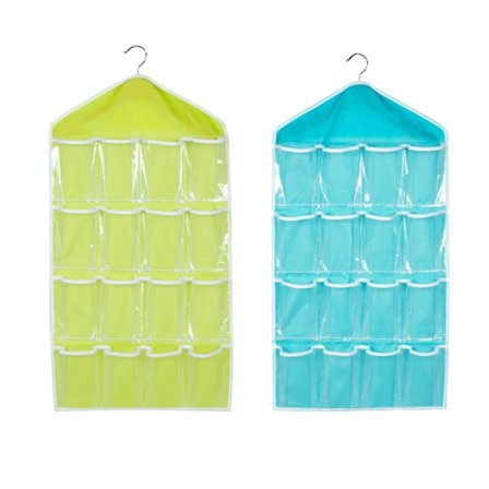 2 sarjaa kangasta ripustettavaa säilytysosastoa, monikerroksinen läpinäkyvä Han