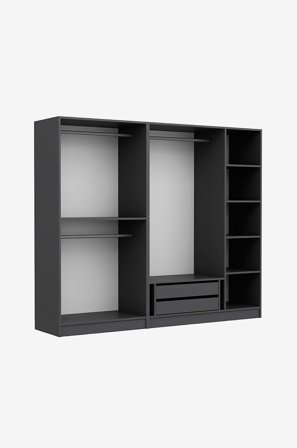 Hanah Home - Garderob - Abby - Grå - Garderober - Från Homeroom