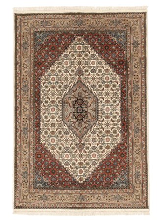 Tapis D'orient Bidjar Indo 138X204 Marron/Noir (Laine, Inde)
