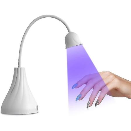 LED UV -kynsilaite, Mini Lotus Hands Free -valo, Kiertävä Kynsien Kuivaaja, Nopea Kynsilakan Kovettaja, Joutsenkaula-Flash-Kovettaja