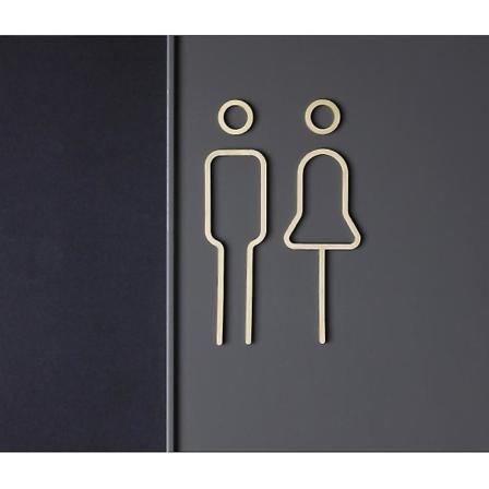 Mand Kvinde Metalvæg Skilteplade Toilet Dørplade Vaskerumsetikette Wc Skilteplade - Plaques & Skilte i høj kvalitet