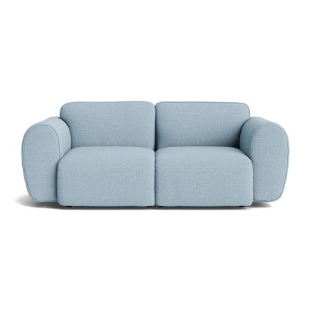 Friday 2 personers sofa - Raisa Lyseblå - 200x94x78 - Sofa, 2 personers sofa - Massivt Træ og PU Skum - Komfortabel 2-personers Sofa 200x94x78