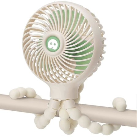 Barnevognsvifte Str Vifte Skrivebord Usb Vifte Oppladbar Bærbar Vifte Drevet 360 Rotat Justerbar Personlig Vifte ()