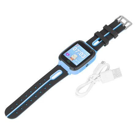 Lasten paikannusälykello Kosketushälytyskello Kamerapuhelin Taskulamppu Kello (Sininen)