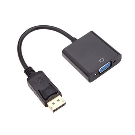 DisplayPort-VGA-sovitin musta