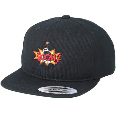 BOOM - Kids Boom Logo Black Kids Snapback Snapback Black Cap - @ Hatstore