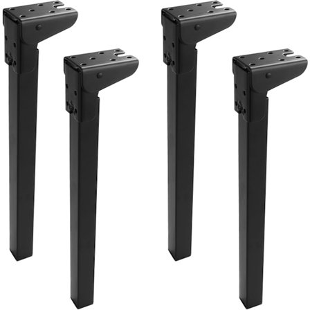 Sett med 4 sammenleggbare bordben 35 CM, 90 graders sammenleggbare bordben, svarte sammenleggbare sofabordben for