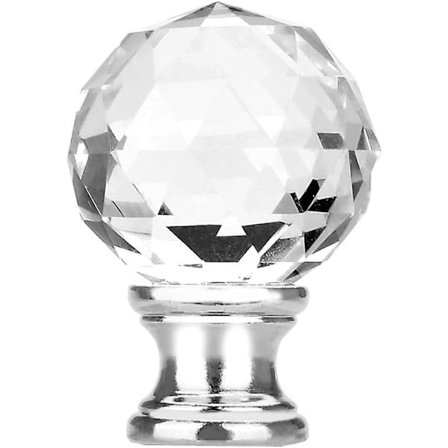 Trådformet Diamant Krystal Lampeskærm Finial Sølv Base