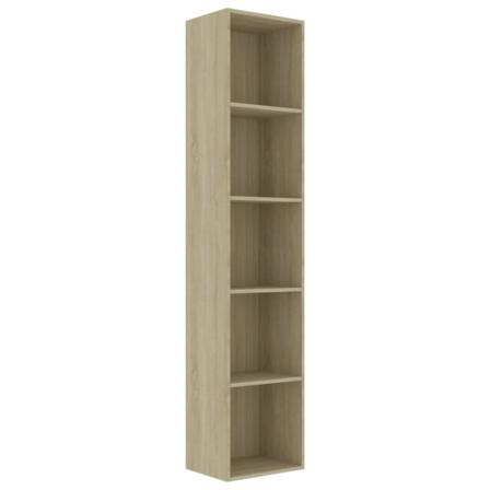 Vidaxl Bokhylla Sonoma-ek 40x30x189 Cm Spånskiva Brun