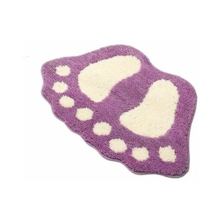 Heltäckande badrumsmatta, lila 40 cm x 60 cm badrumsmatta halkfri absorberande matta för badrum, dusch, sovrum etc. mikrofiber badrumsmatta