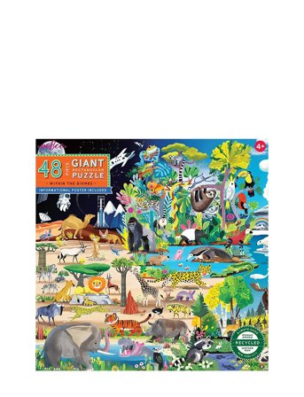 Eeboo Giant Puzzle 48 Pcs - Within The Biome - Multi/patterned - ONE SIZE