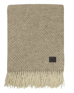 Ullpläd Aukland Beige - Jul - Redlunds