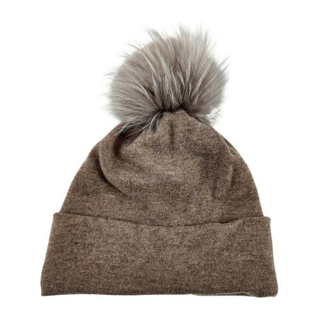 Levinsky Jersey Beany Hat / Shawl Brun, Dame Accessories, Størrelse: ONE Size