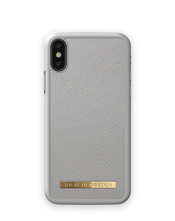 Saffiano Case iPhone X Light Grey