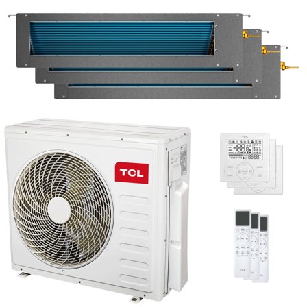 Condizionatore TCL Canalizzabile Serie D trial split 12000+18000+18000 BTU inverter A++ wifi unità esterna 12.2 kW