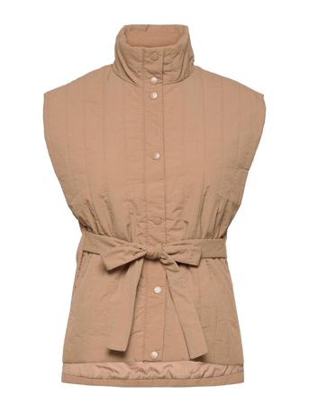 Vmroxy Short Waistcoat Py Beige Vero Moda