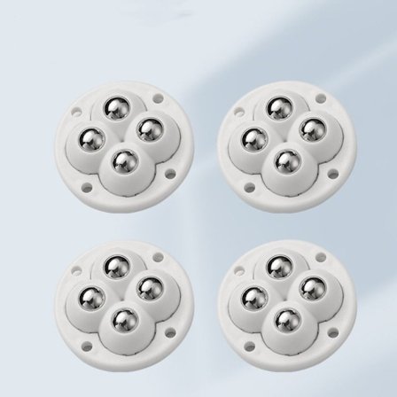 4stk Møbelhjul Hjul Universalhjul HVIT STÅLKULLE