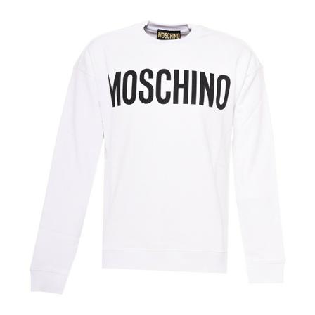 Moschino, Sweater Wit, Heren, Maat:M,print
