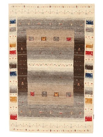 Hand Knotted Gabbeh Loribaft Rug 123X185 Wool Brown/Orange Small