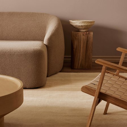 Handloom Fringes Wool Rug Beige 160 x 230 cm