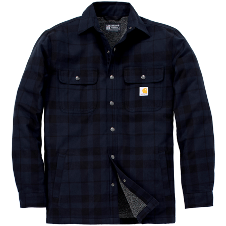 Carhartt Workwear Carhartt M's Flannel Sherpa-Lined Shirt Jacket Navy