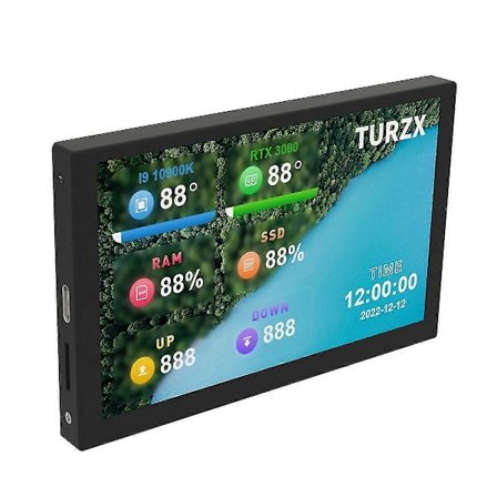 Datamaskinskjerm Underskjerm 5-tommers Ips Typec Underskjerm Chassis Fri For Aida64 Svart