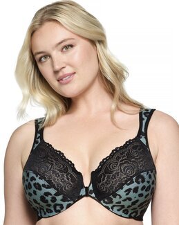 Bøjle-BH Frontlukket Grøn - H100 - Glamorise