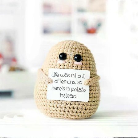 Personlig Stor Røv Kartoffel Sød Hæklet Positiv Kartoffeldukke Hjemmeværelsesindretning Jul Fødselsdag Venner Fest Dekoration Gave [DB] B